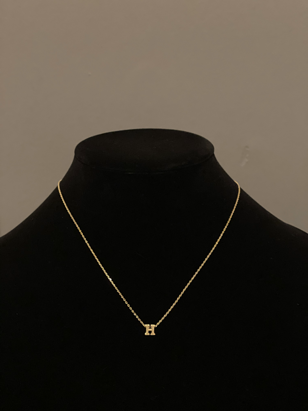 H Initial Gold Dipped Necklace