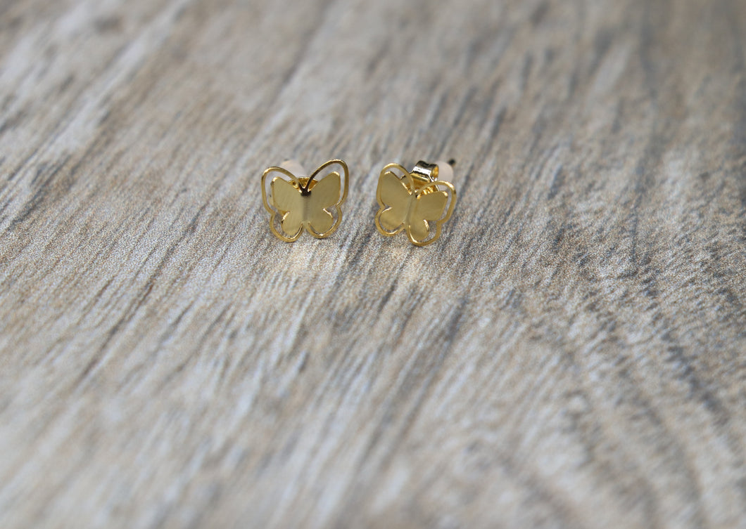 14K Gold Dipped Butterfly Earrings