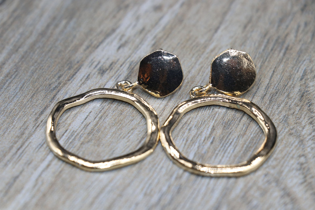 Gold Dangle Hoops