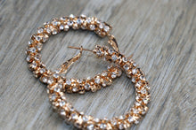 Load image into Gallery viewer, Gold Studded Hoop Earrings
