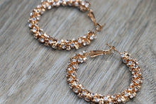 Load image into Gallery viewer, Gold Studded Hoop Earrings
