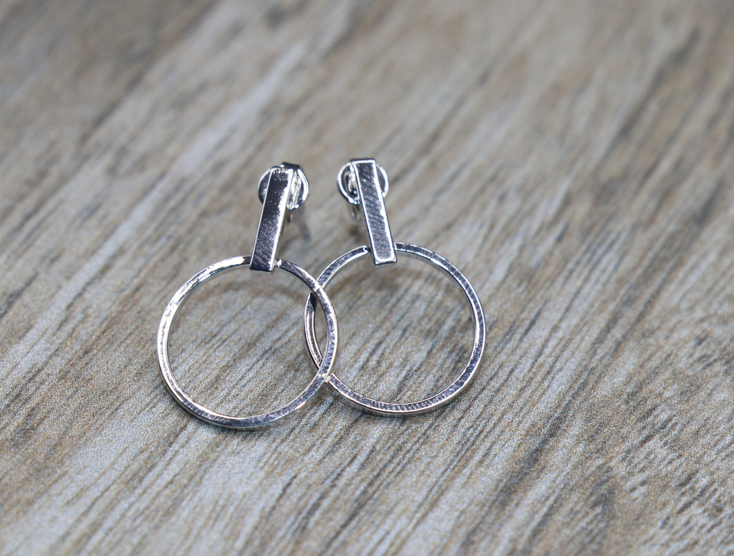 24K White Gold Dipped Earrings