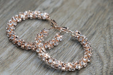 Load image into Gallery viewer, Rose Gold and Silver Studded Earrings
