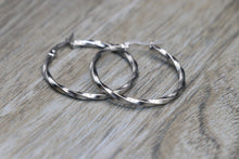 Load image into Gallery viewer, Twist Hoop Earrings
