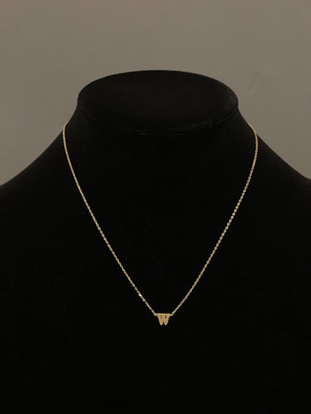 W Initial Gold Dipped Necklace